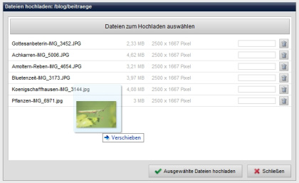 Datei-Uploadetr Weblication CMS